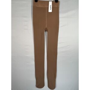 NWT VERTVIE Fleece Lined Women's Thermal Tights - Brown S/M Faux Fur lined‎ SOFT